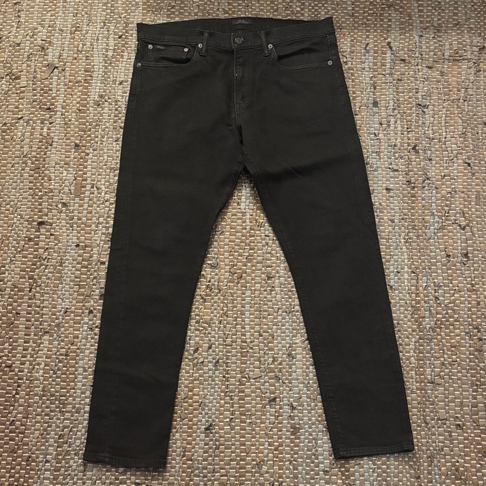 Polo Ralph Lauren Men's Dark Black Skinny Jeans - size 34x30 - mint condition
